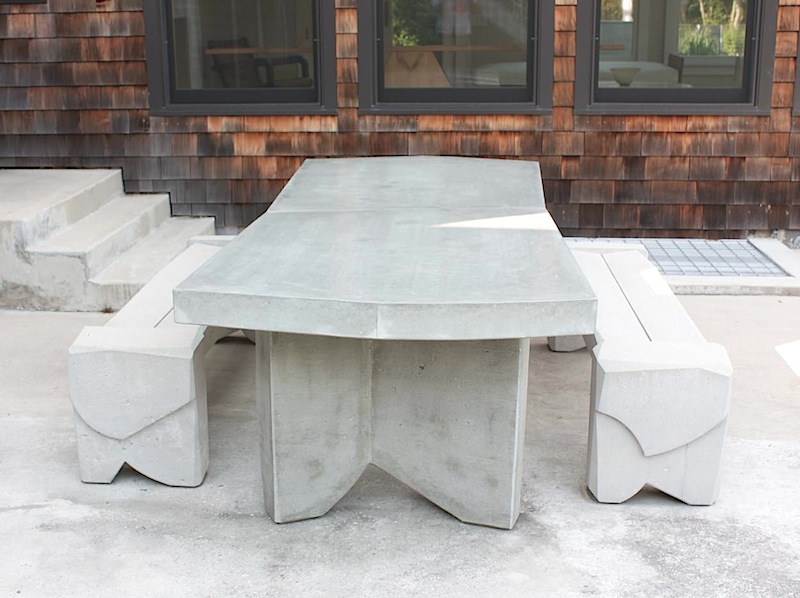 concrete dining table