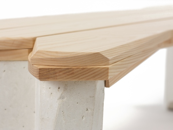 White Cast Bench- detail 