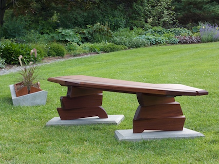 bench 1 and planter 2 at Berkshire Botanical Garden