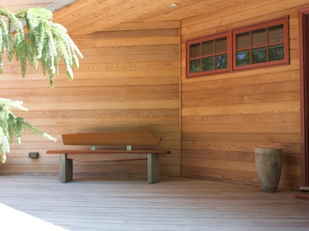 bench 5 on a covered porch