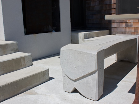 close up of bench 7 all concrete bench
