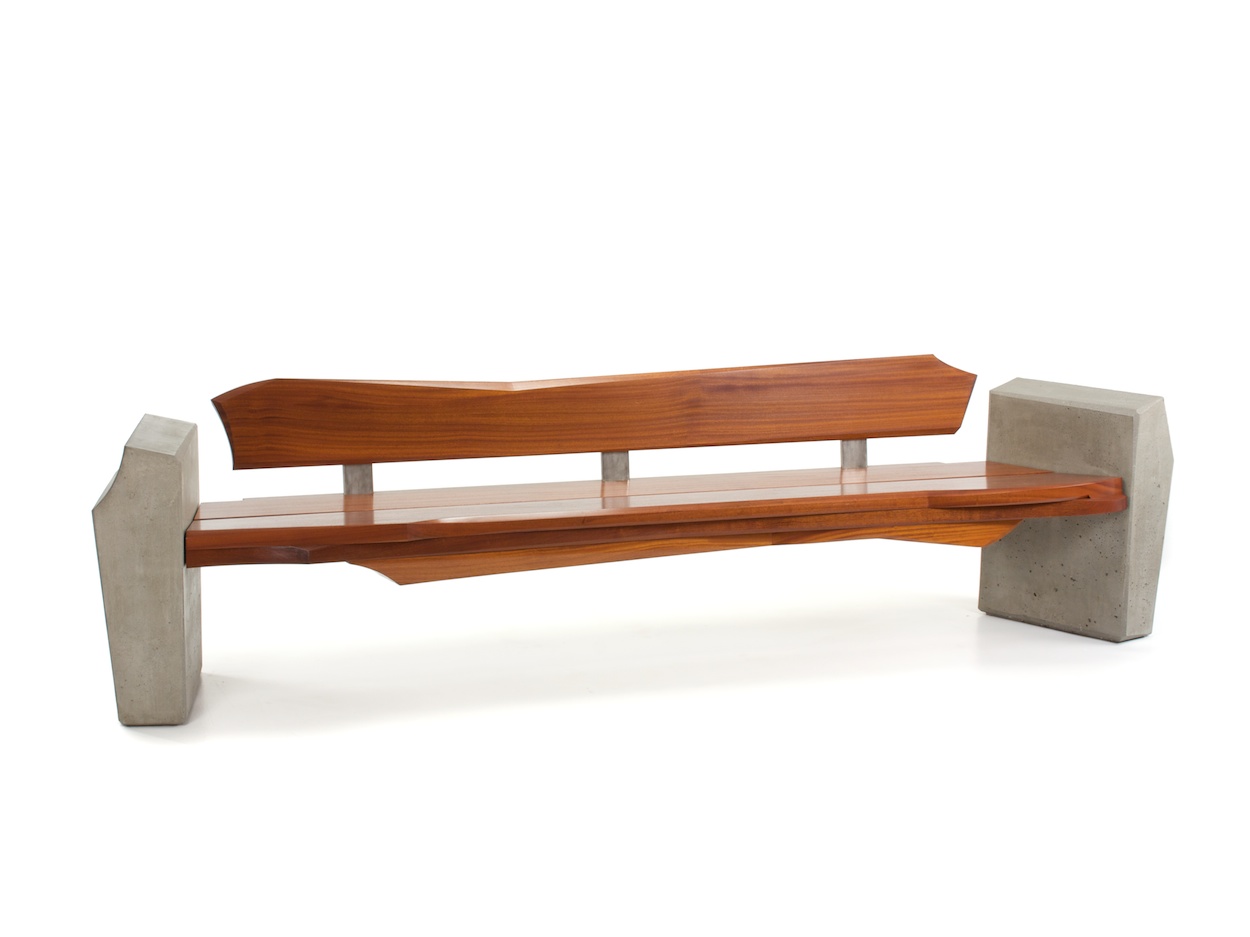 Nico Yektai: Outdoor Bench #4- Modern Bench Made Of Sapele ...