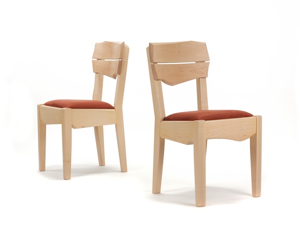 Chair #4- Modern Dining Chair made of maple wood with steam bent back