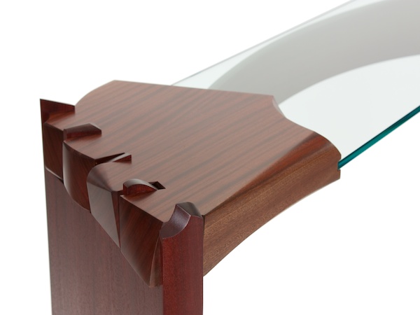 Curved Dovetail Console Table