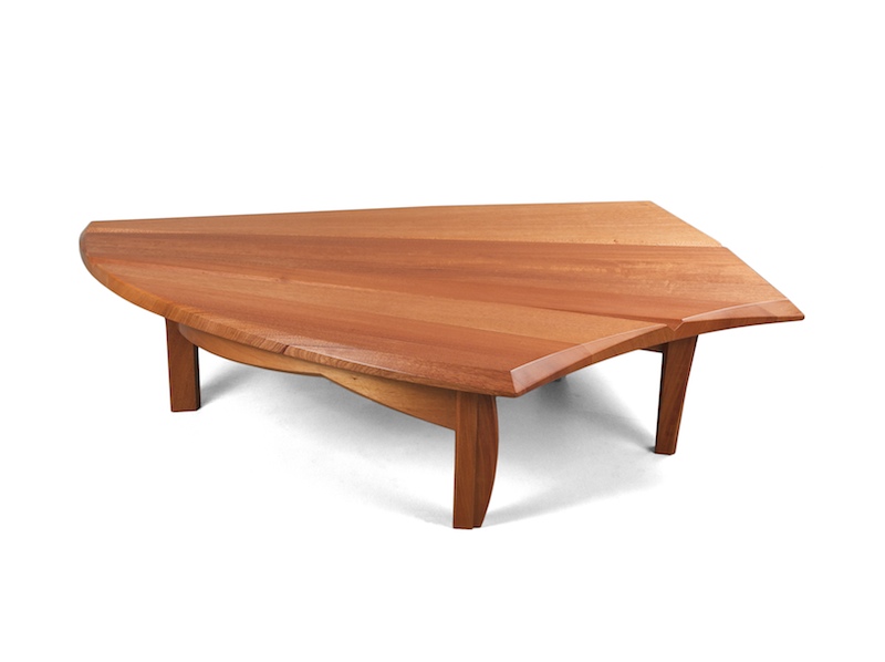 Nico Yektai: Curved Coffee Table- Modern Wood Coffee Table