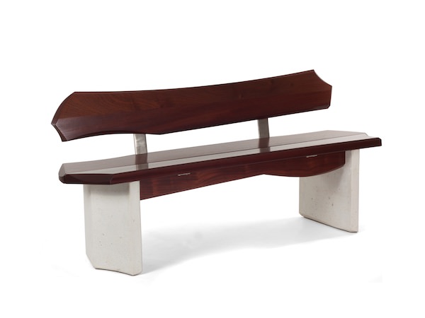 Bench #5 series #2- modern bench with back