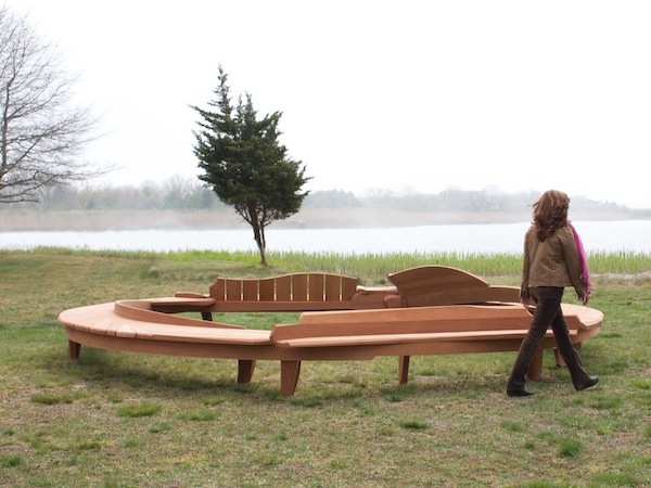 Circle Bench #1- modern sculptural tree bench