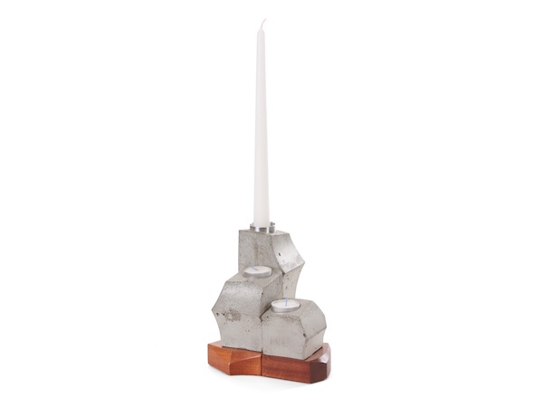 Contemporary candle holder sculpture