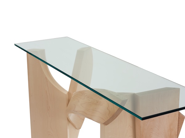 Glass Hall Table- Detail